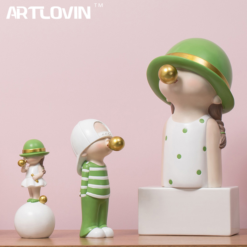 Gaming Accessories Decor - Artlovin北欧スタイルキャラクター人形子供モデル発泡バブルガムためのリビングルームの装飾現代家の装飾