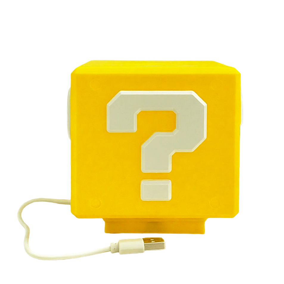 Gaming Accessories Decor - 2026年版 クエスチョンブロックランプ サウンドエフェクト付き USB給電 LEDナイトライト ゲーミングルーム装飾用