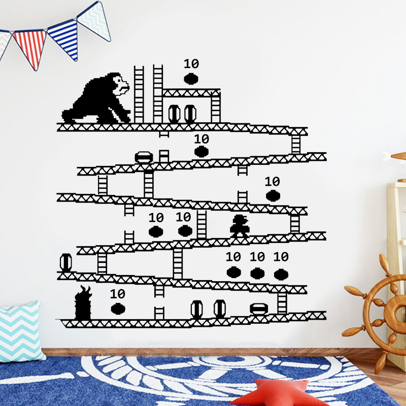 Gaming Accessories Decor - ゲーマーコントローラー ビデオゲーム ウォールステッカー ビニールアート ホームデコレーション デカール