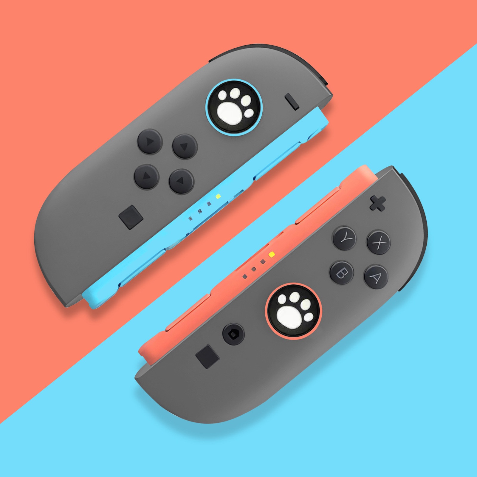 2 個かわいい猫シリコングリップカバーキャップニンテンドース - Gaming Kit Accessories Nintendo Switch のレビューと価格