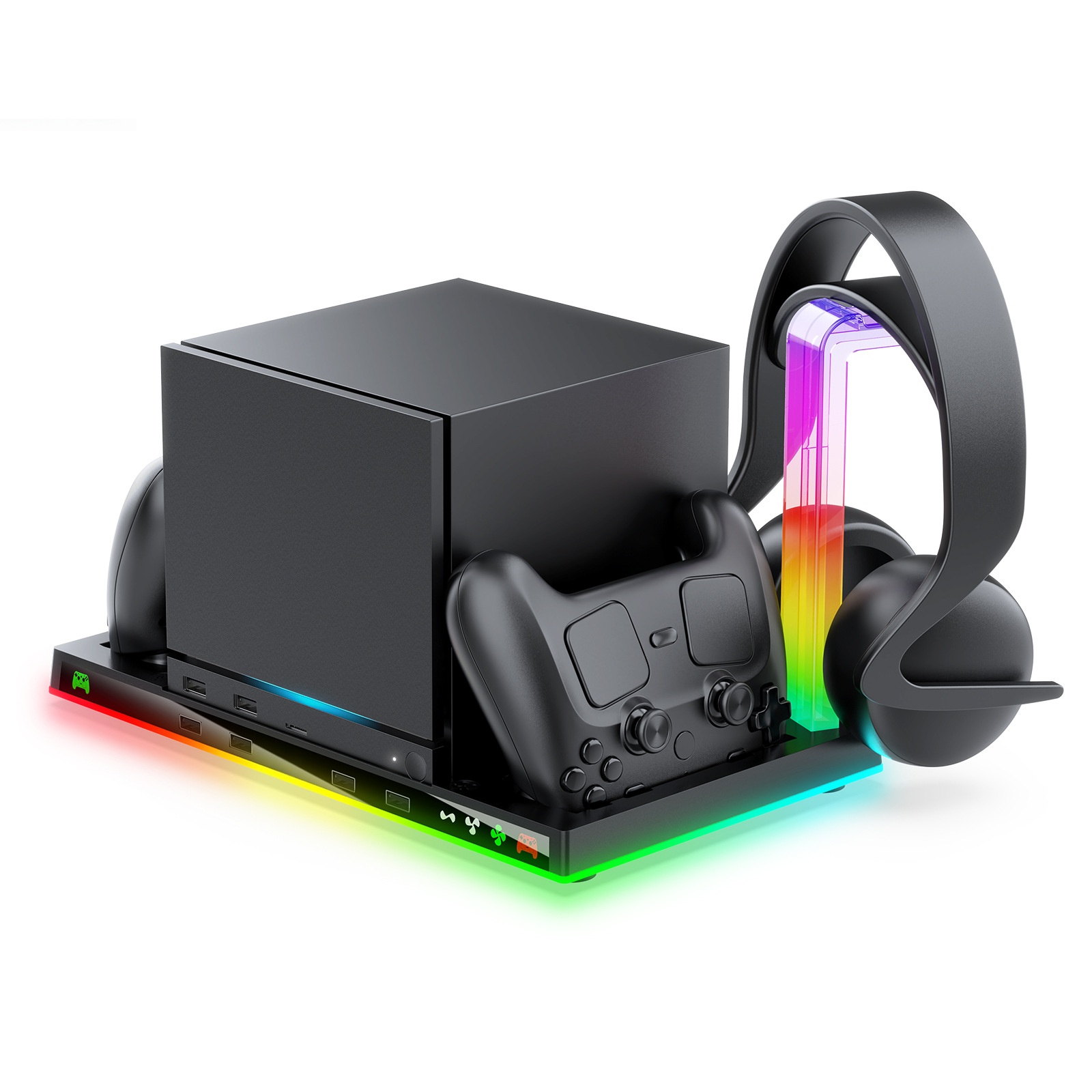 Steamコントローラースタンド用充電ドックとRGB照明効果 - Headset Stand Rgb のレビューと価格