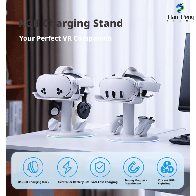 メタクエスト 3/3S VR ヘッドセットコントローラー用急 - Headset Stand Rgb のレビューと価格