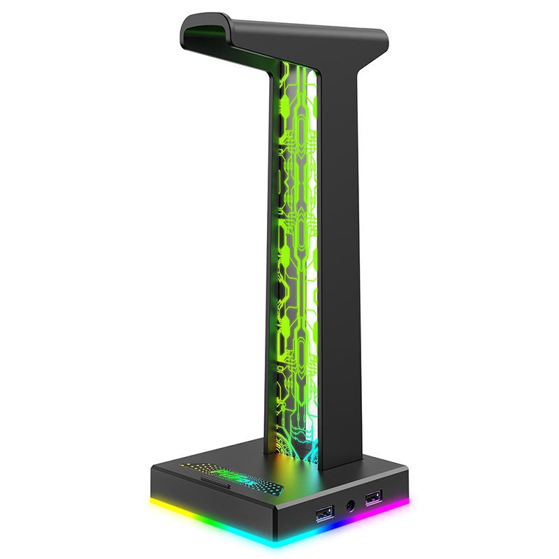 RGBゲーミングヘッドホンスタンド デュアルUSBポート 3 - Headset Stand Rgb のレビューと価格