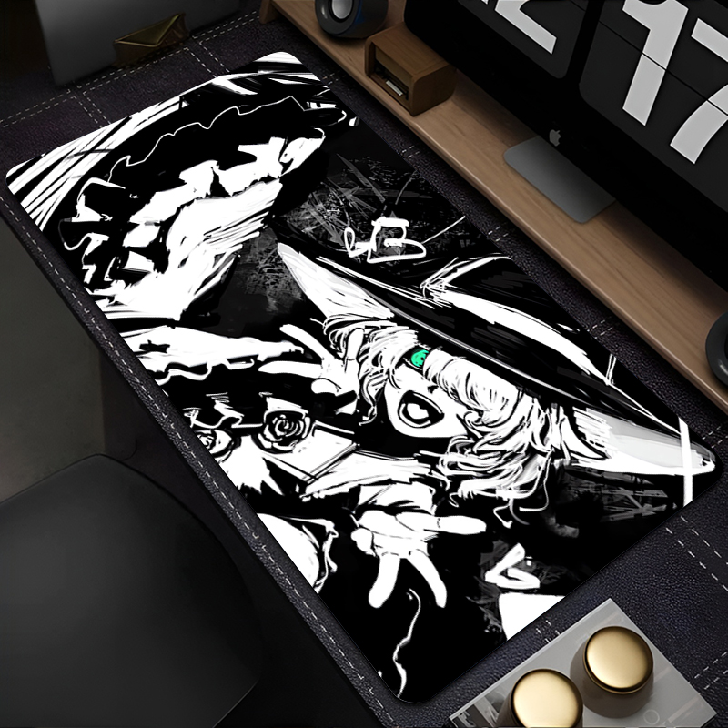 マウスパッド黒と白のアニメマウスパッドオフィスPCかわいいゲ - Gaming Accessories White のレビューと価格