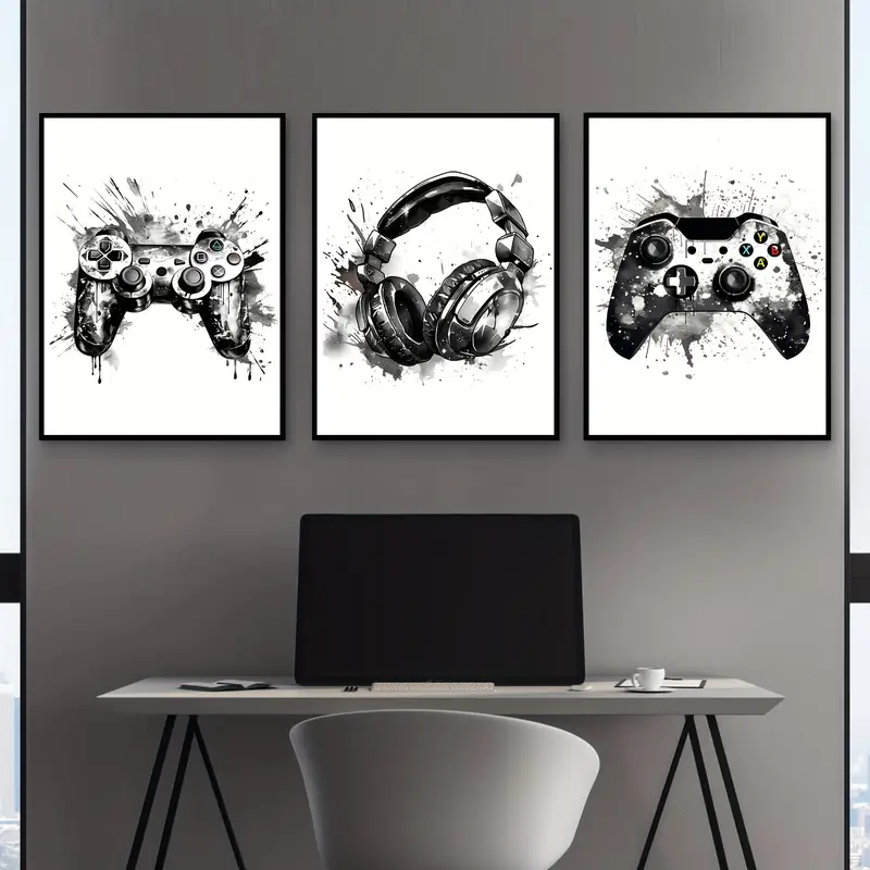 3枚組フレームレスキャンバス絵画 3枚セット ゲーミンググラ - Gaming Accessories Decor のレビューと価格