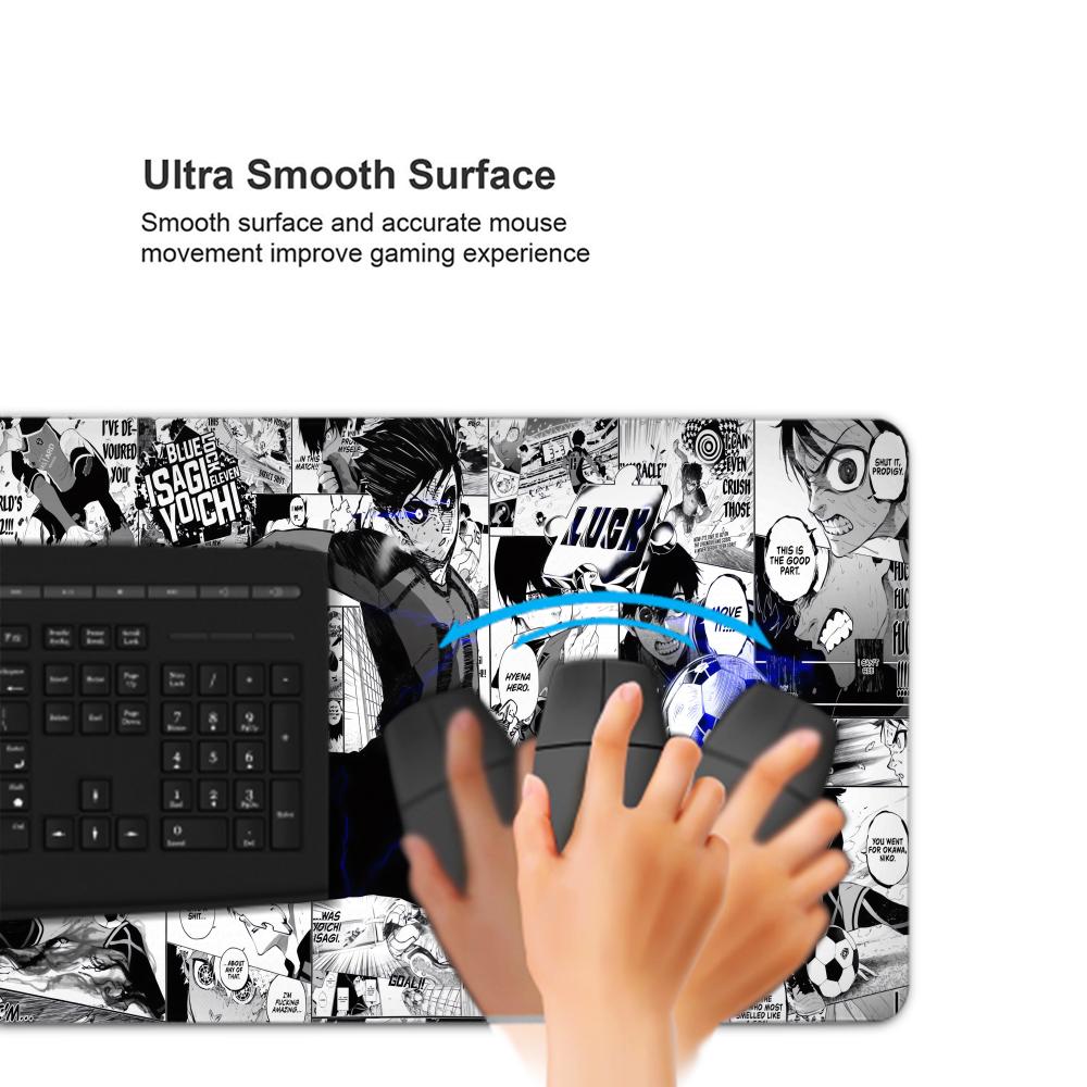 黒と白のアニメマウスパッドPC XXLゲーマーキャビネットマ - Gaming Accessories White のレビューと価格