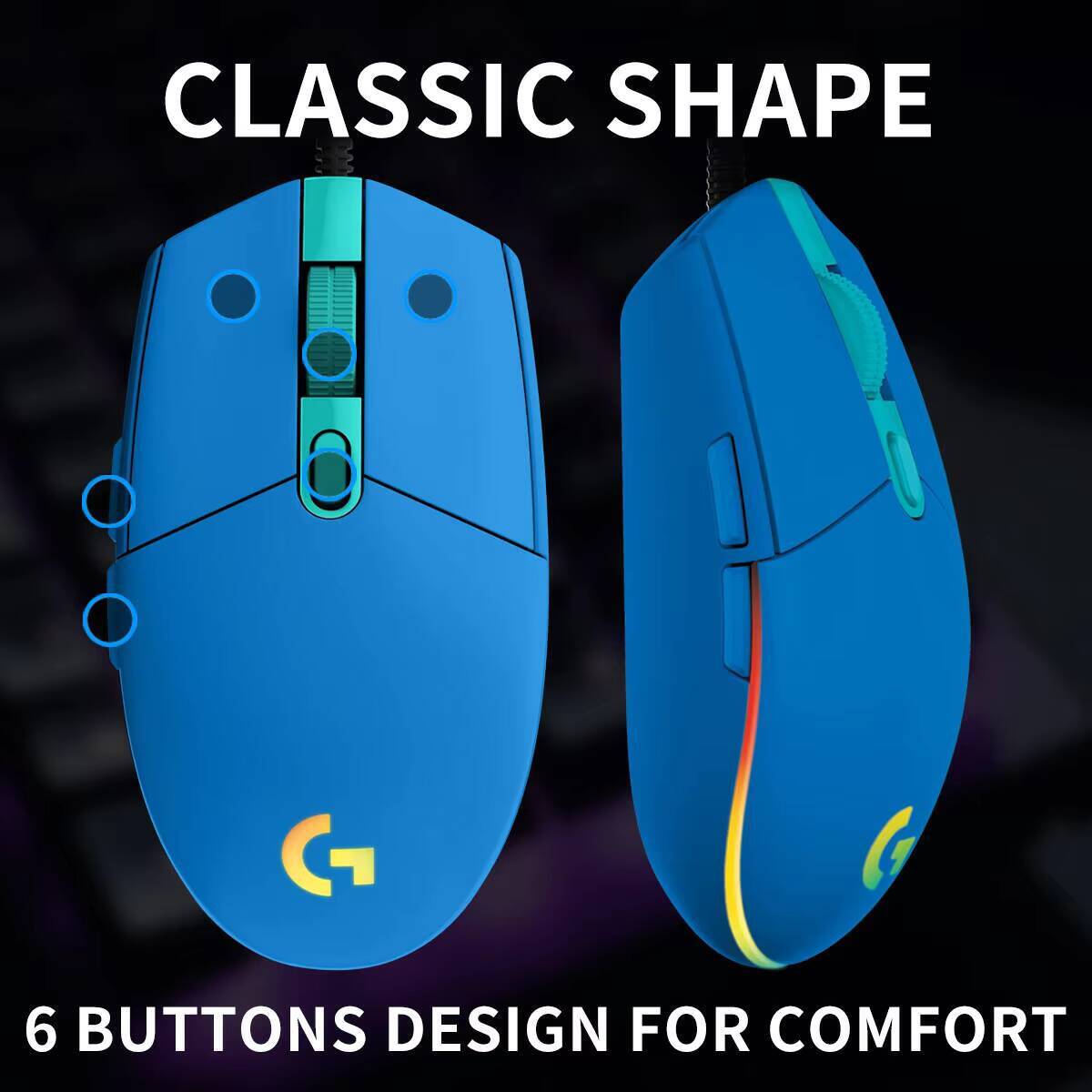 ロジテック G203 ゲーミングマウス 8000 DPI R - Logitech Mouse G203 のレビューと価格