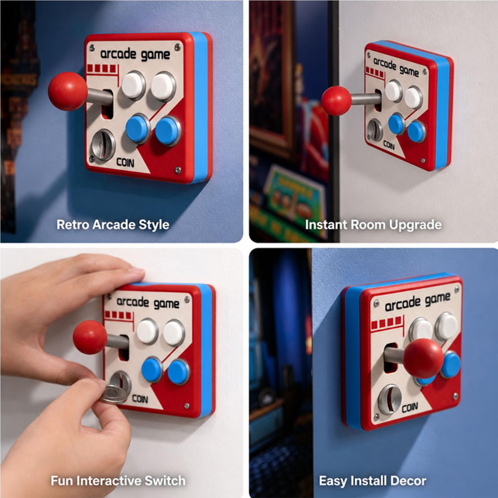 クリエイティブレトロアーケードゲームライトスイッチカバーレト - Gaming Accessories Decor のレビューと価格