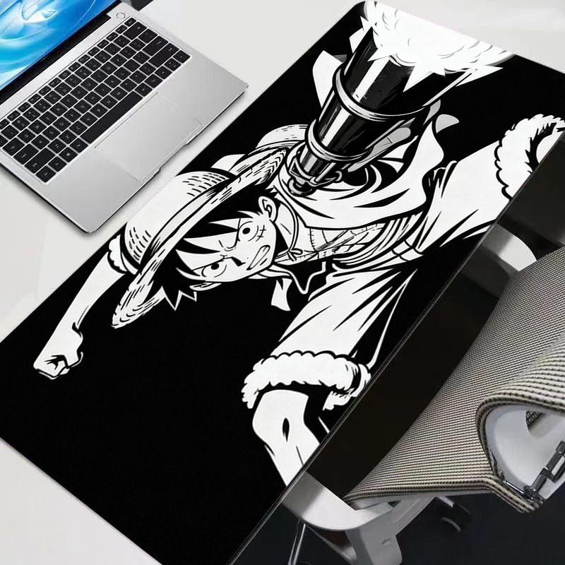 白黒マウスパッド ワンピース ルフィ ビッグ ゲーマー ゲー - Gaming Accessories White のレビューと価格