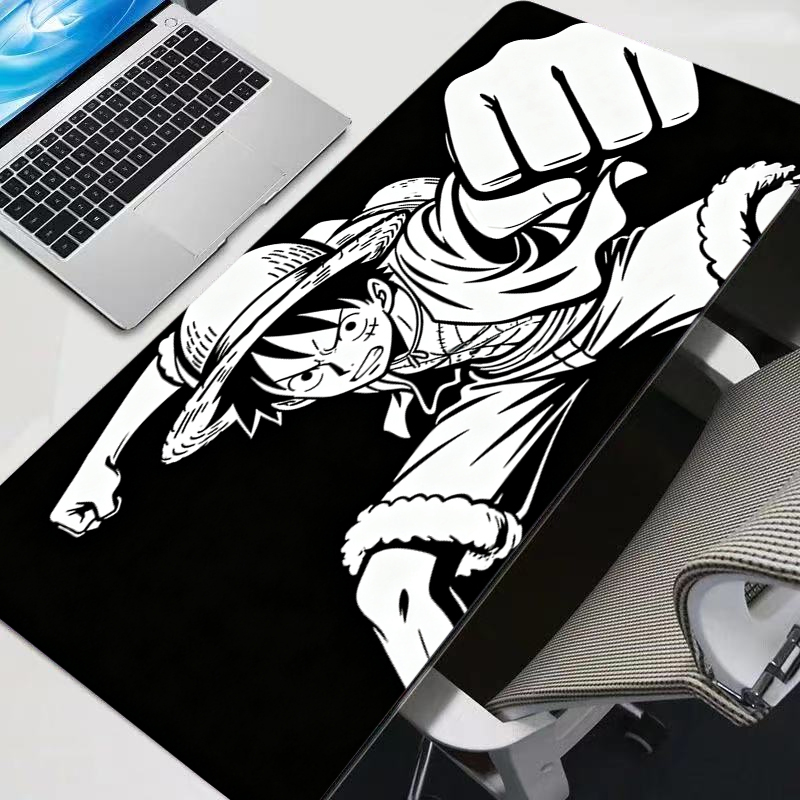 白黒マウスパッド ワンピース ルフィ ビッグ ゲーマー ゲー - Gaming Accessories White のレビューと価格