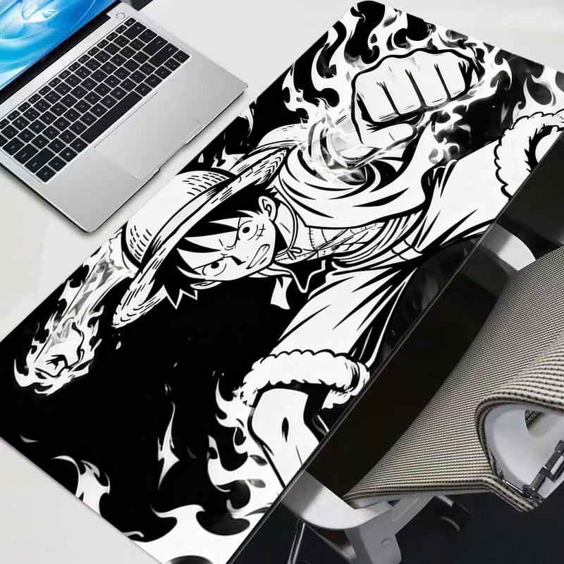 白黒マウスパッド ワンピース ルフィ ビッグ ゲーマー ゲー - Gaming Accessories White のレビューと価格