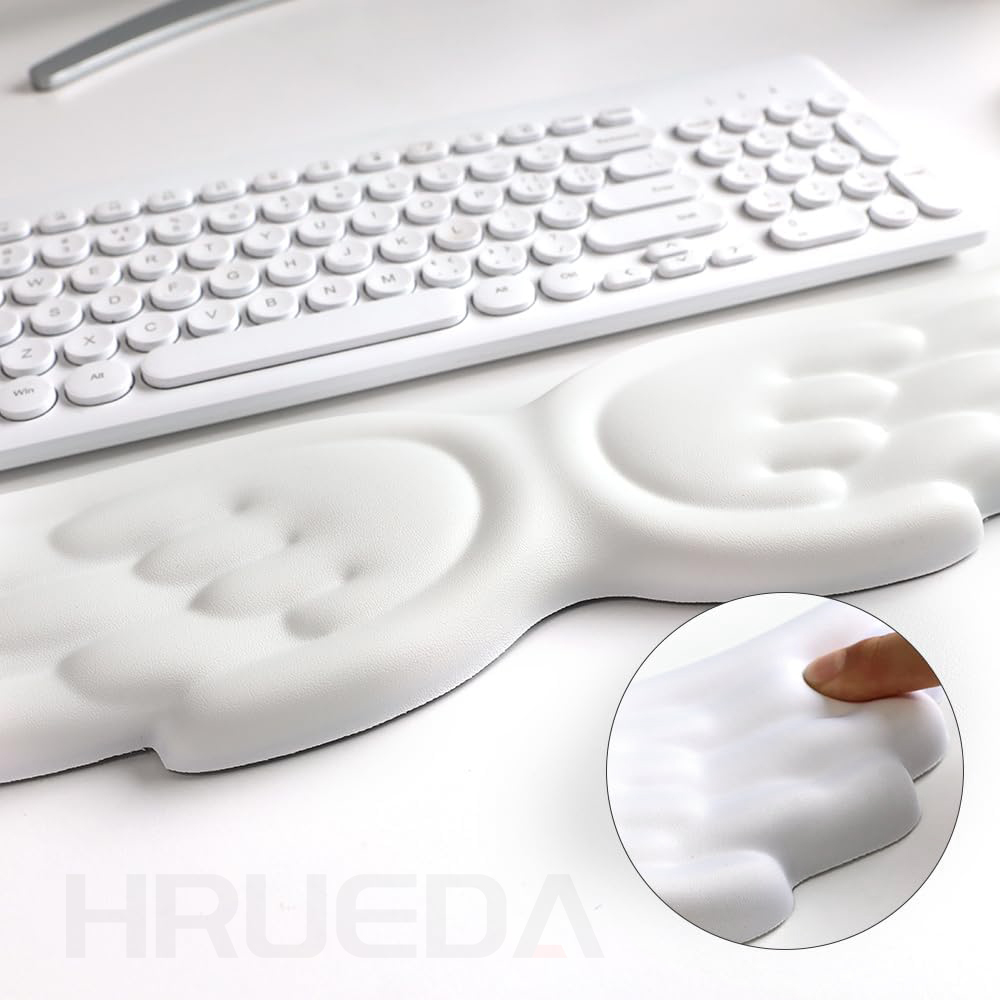 メカニカルキーボードマウスリストレストエンジェルウィング低反 - Gaming Accessories White のレビューと価格