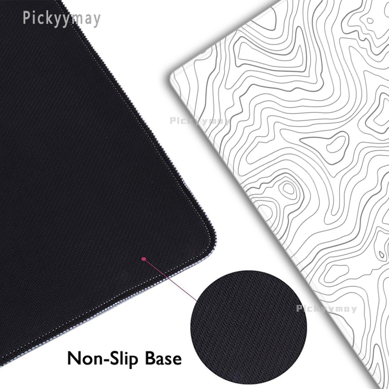黒と白の大きなマウスパッド,100x50cm,ゲーム,オフィ - Gaming Accessories White のレビューと価格