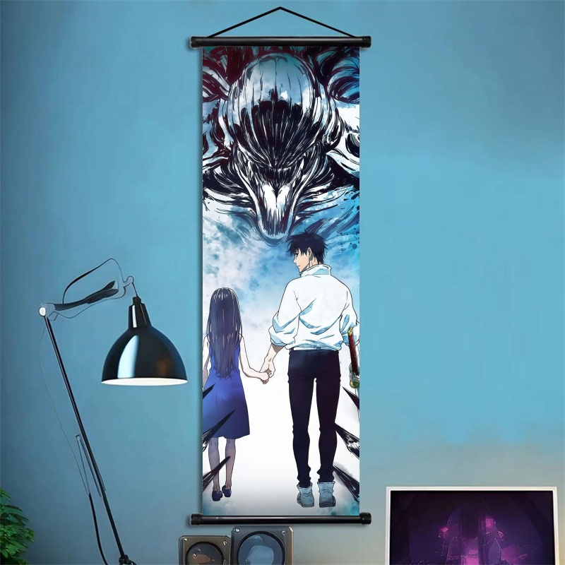 呪術廻戦伏黒恵吊り下げ絵巻、アニメアートファブリックウォール - Gaming Accessories Decor のレビューと価格