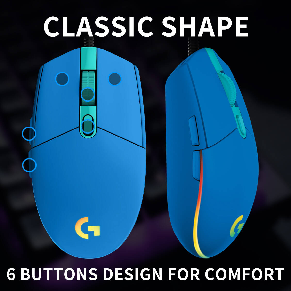ロジクール G203 有線ゲーミングマウス 鮮やかなRGBラ - Logitech Mouse G203 のレビューと価格